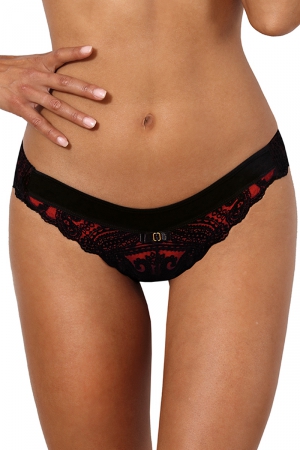 String rouge et noir  V-10048 – Axami - Lingerie Parisienne