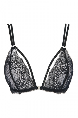 Soutien-gorge bralette noir V-10091 – Axami - Lingerie Parisienne