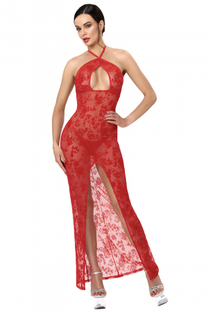 Robe longue Plaything F418 - Noir Handmade