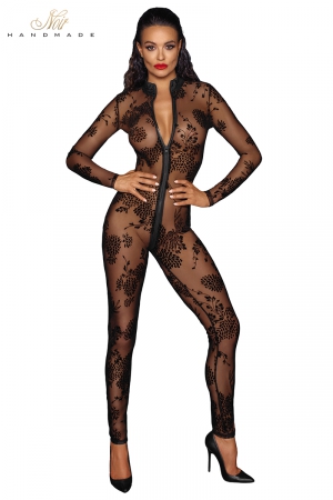 Combinaison intégrale en tulle dentelle F237 - Lingerie Parisienne