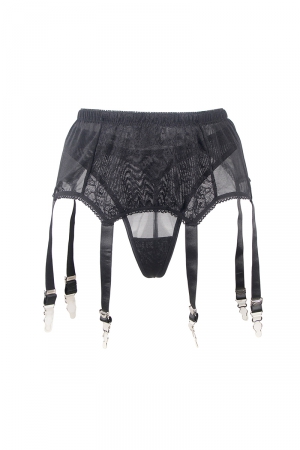 Porte-Jarretelles à 6 clips et string - Lingerie Parisienne
