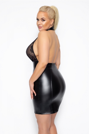 Robe courte zipée Grande taille F266 - Lingerie Parisienne