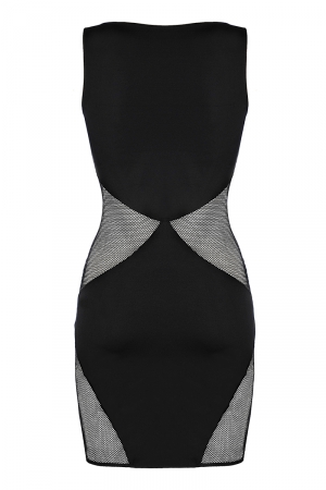 Robe noire V-9279 - Lingerie Parisienne