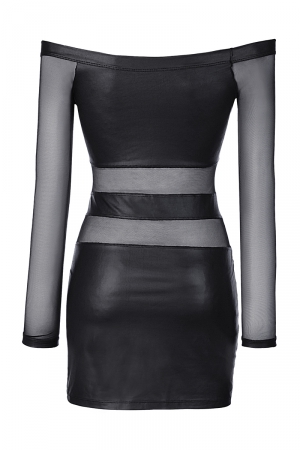 Robe noire V-9309 - Lingerie Parisienne