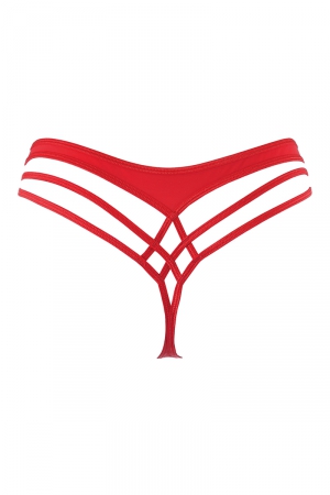 String rouge V-10358 - Lingerie Parisienne