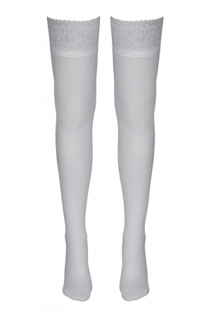 Bas autofixants blanc - Lingerie Parisienne