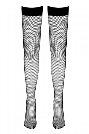 Bas dentelle autofixants noir - Lingerie Parisienne