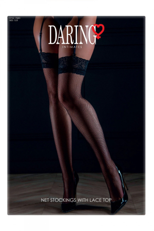 Bas dentelle Net Stockings with Lace Top – Daring Intimates – TU - Lingerie Parisienne