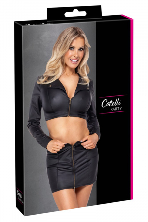 Ensemble top et jupe courte noir - Lingerie Parisienne